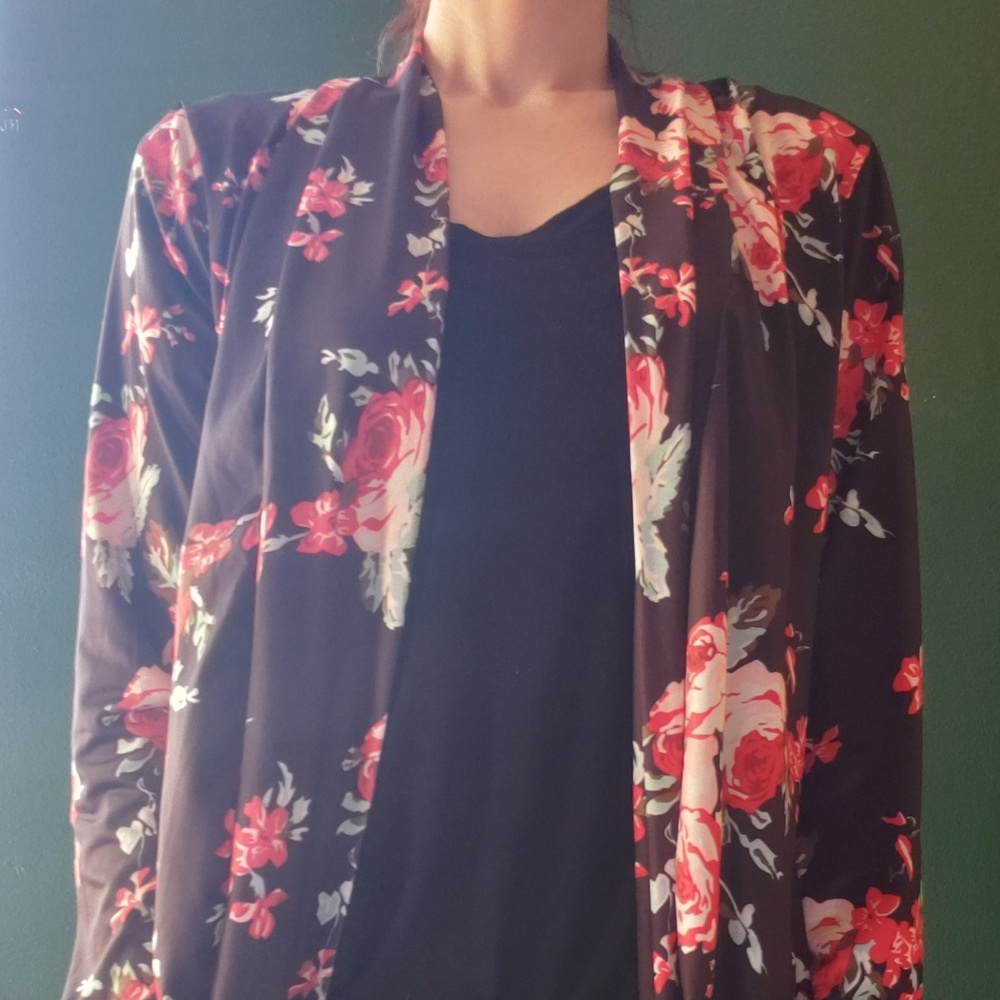 🌿Floral Print Open Front Cardigan🌿 - Picture 7 of 8